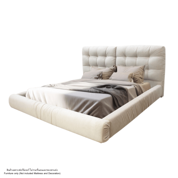 ฐานรองหัวเตียง 6 ฟุต WISDOM DESIGN FURNITURE รุ่น PHILIP สีขาว